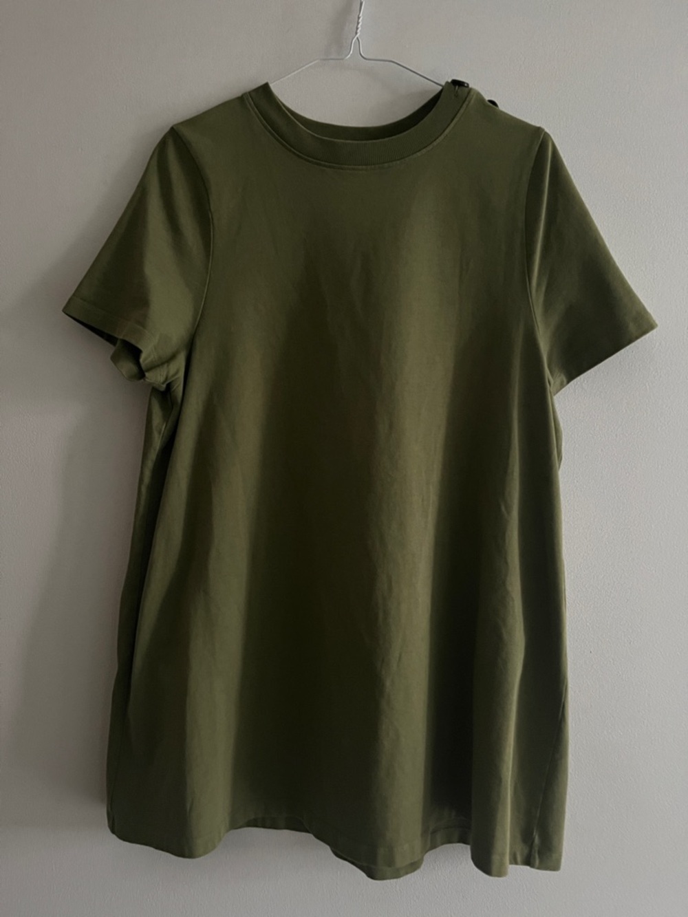 SEZANE green cotton t-shirt mini dress, size small - Picture 8 of 11